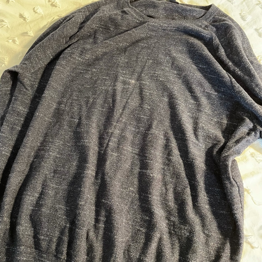 Jcrew textured blue and Gray crew neck XL